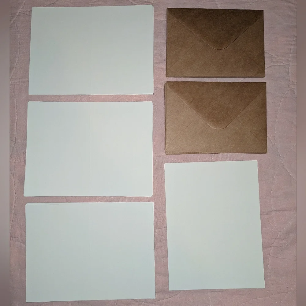 Last chance!20 Thank You Cards With Envelopes Blank Inside Extra Thick Cardstock